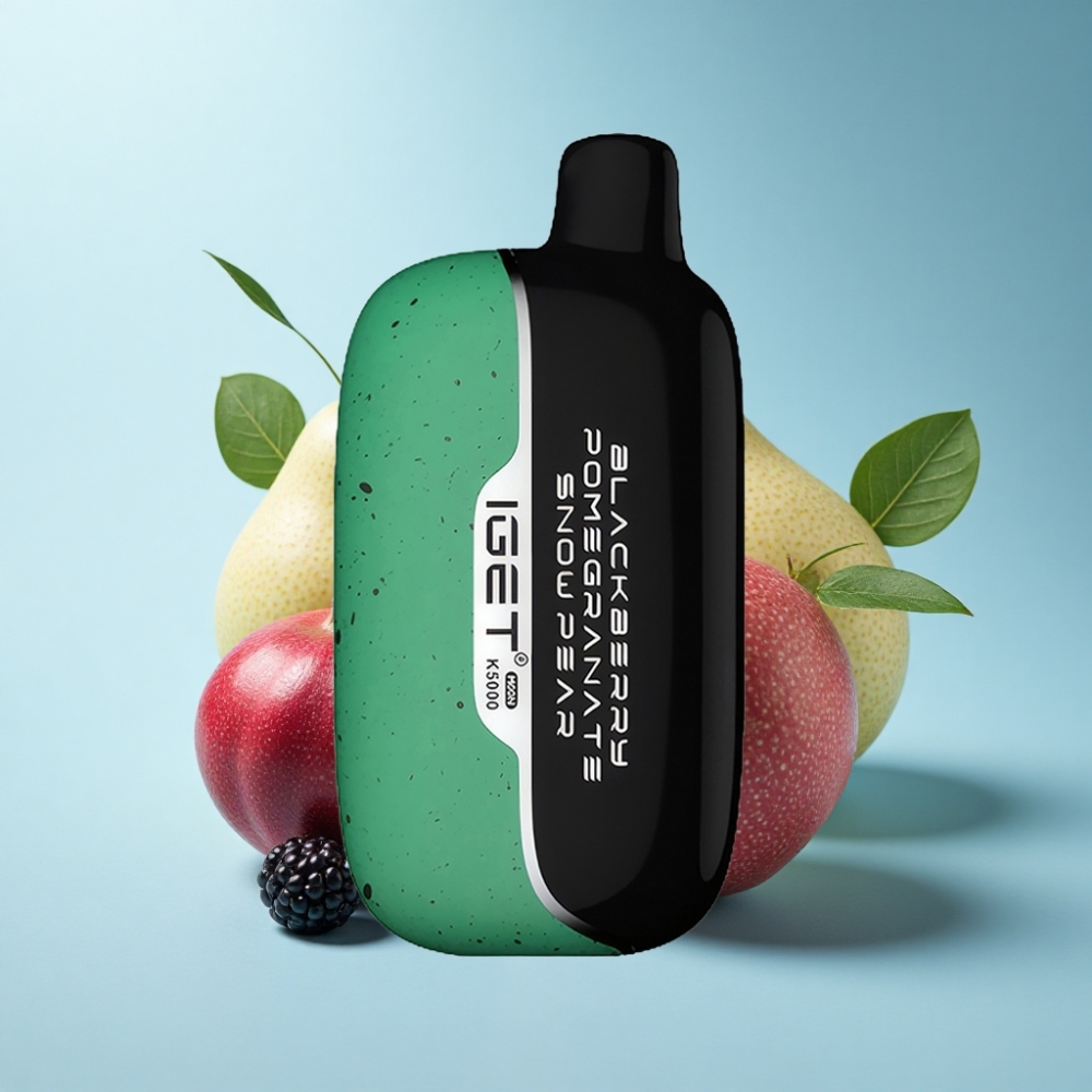 IGET Moon K5000 Puffs Disposable Vape Blackberry Pomegranate Snow Pear 5000 Puffs Mesh Coil PC
