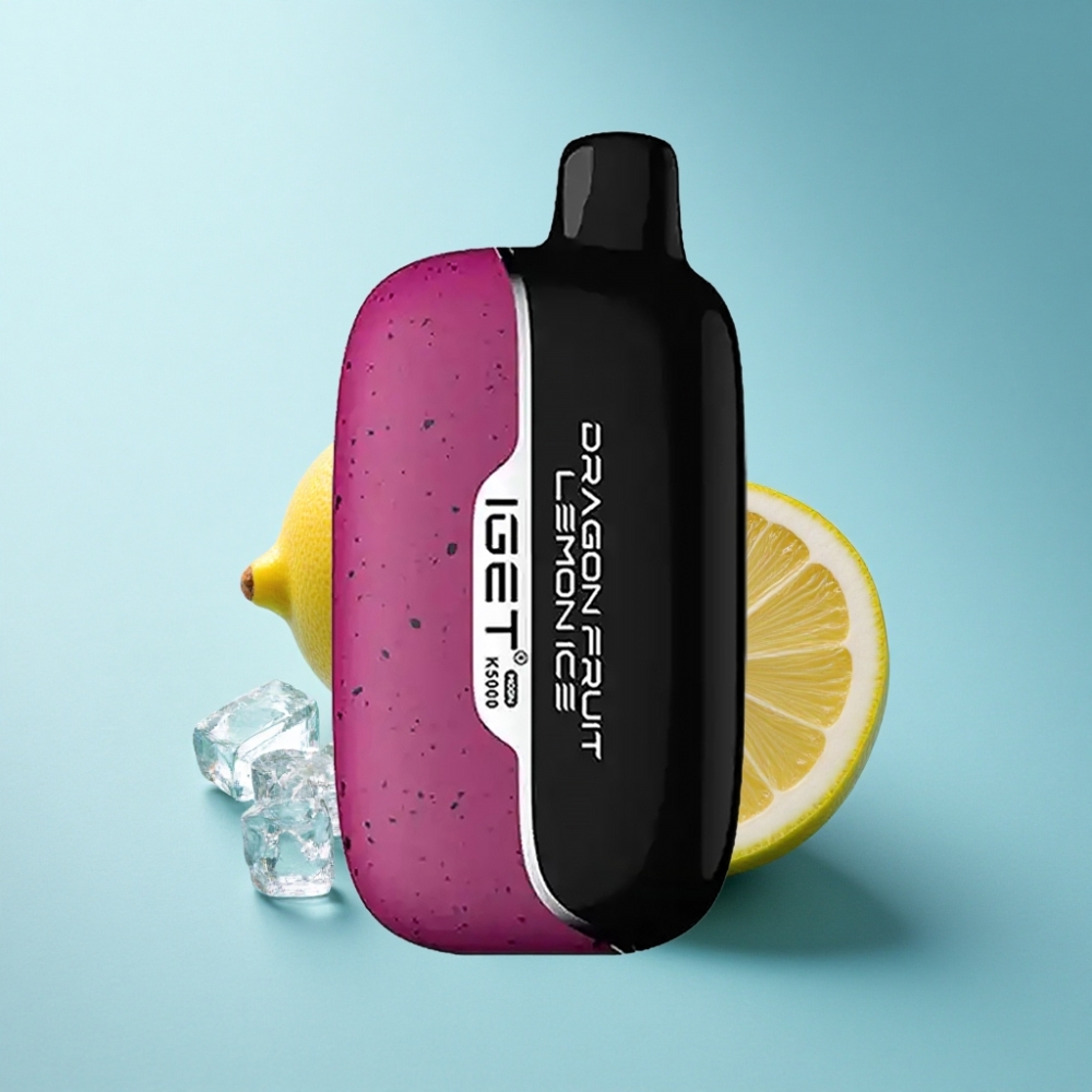 IGET Moon K5000 Puffs Disposable Vape Dragon Fruit Lemon Ice – 5000 Puffs, Mesh Coil, PC Material