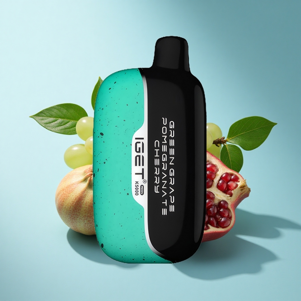 IGET Moon K5000 Puffs Disposable Vape Green Grape Pomegranate Cherry Mesh Coil 1.35 Ohm