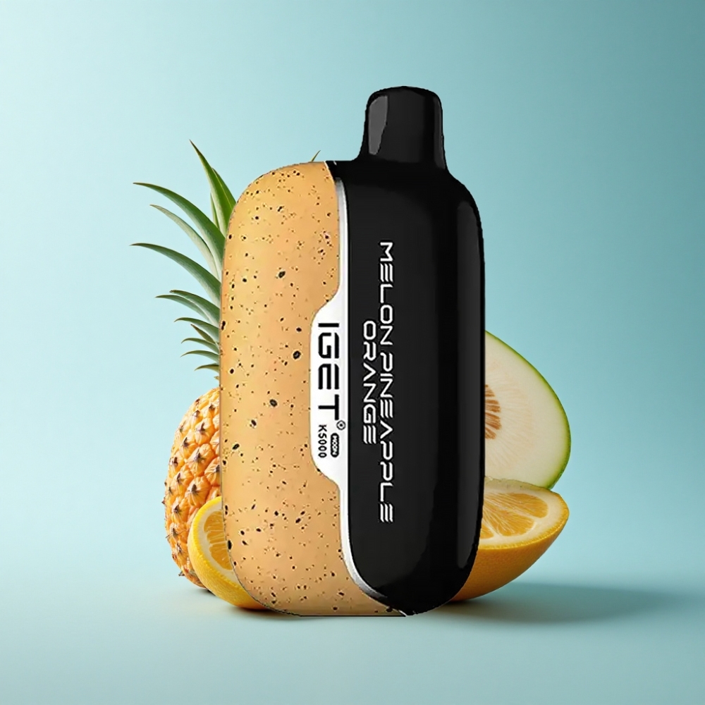 IGET Moon K5000 Puffs Disposable Vape - Melon Pineapple Orange, Mesh Coil, 81.5g