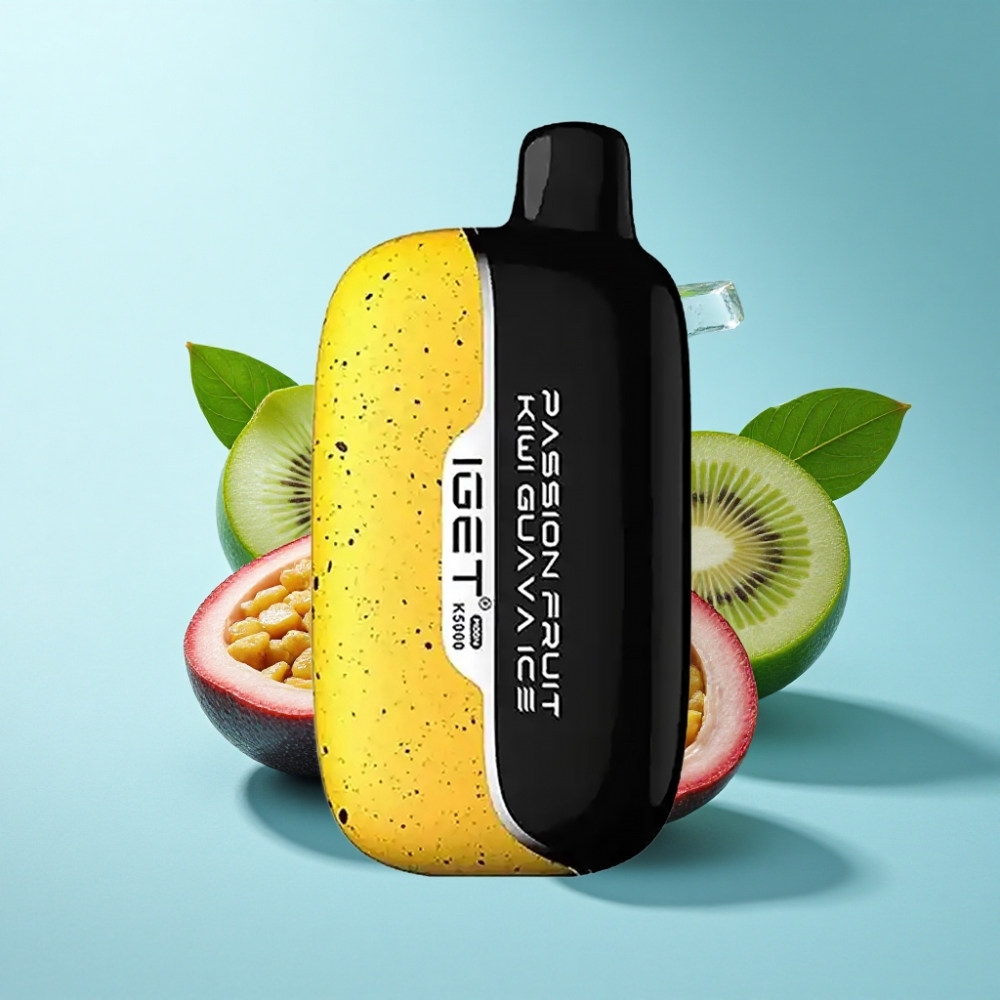 IGET Moon K5000 Puffs Disposable Vape Passion Fruit Kiwi Guava Ice Mesh Coil 1.35 Ohm