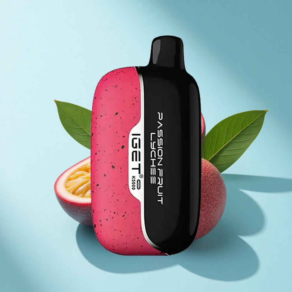 IGET Moon K5000 Puffs Disposable Vape Passion Fruit Lychee 5000 Puffs Mesh Coil
