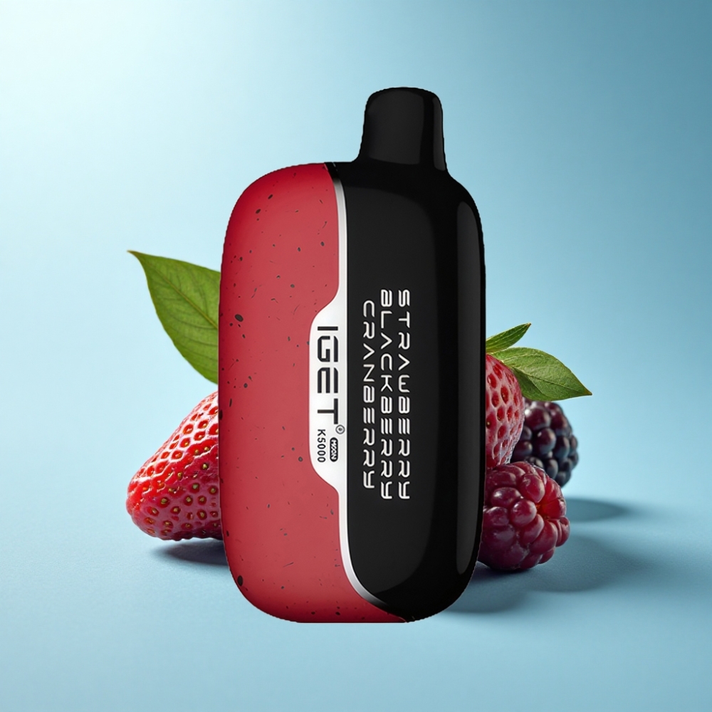 IGET Moon K5000 Puffs Strawberry Blackberry Cranberry Disposable Vape PC Mesh Coil