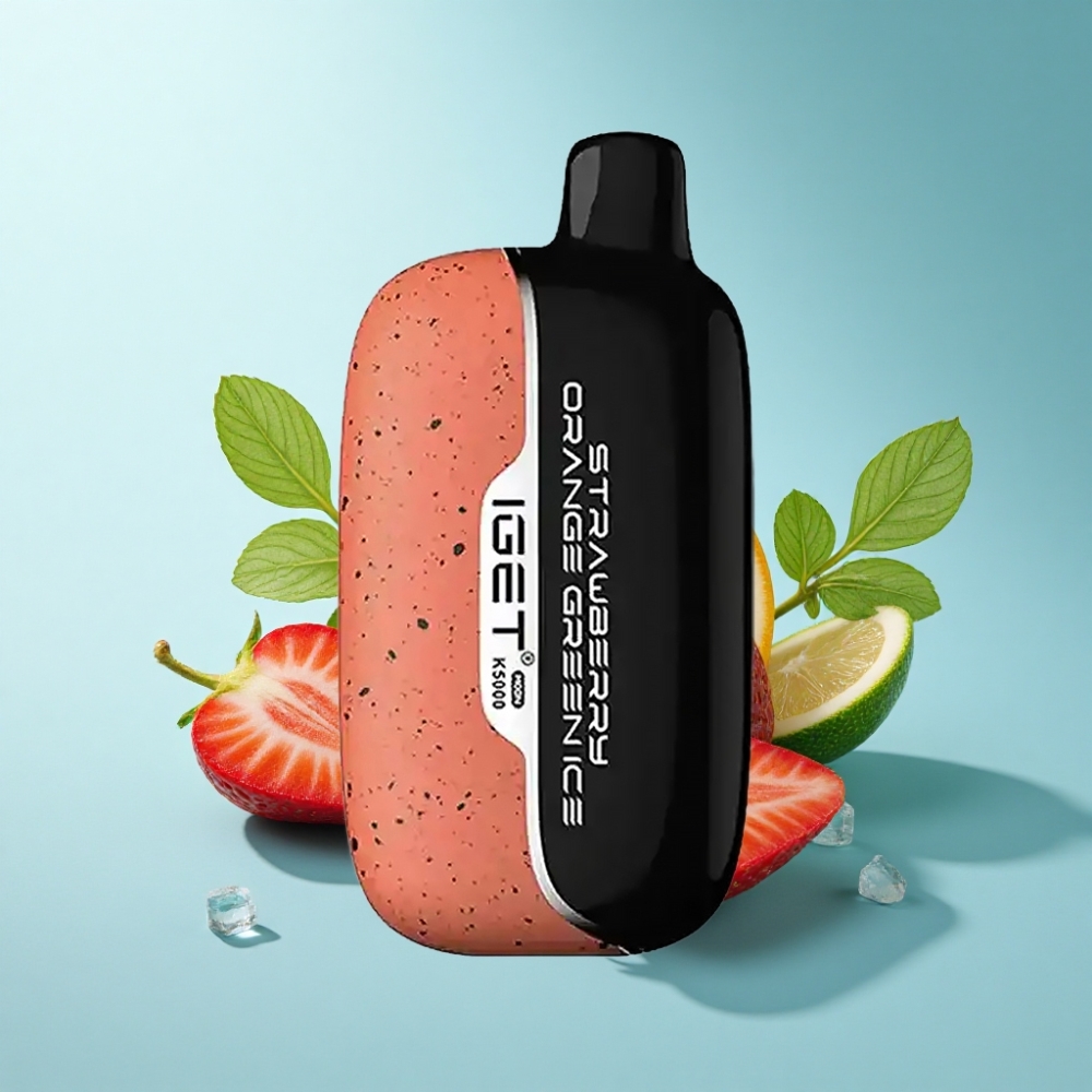 IGET Moon K5000 Puffs Strawberry Orange Green Ice Disposable Vape PC Mesh Coil 1.35 Ohm