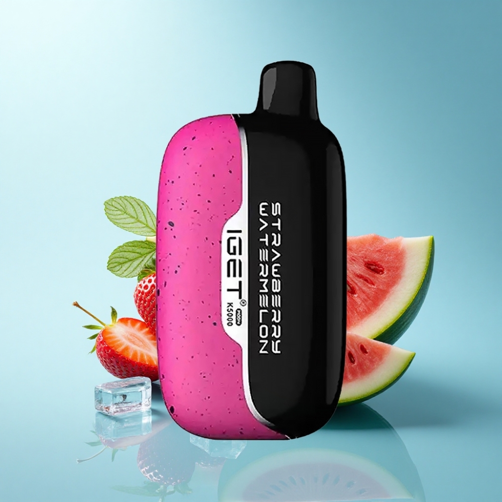 IGET Moon K5000 Puffs Strawberry Watermelon Ice Disposable Vape 5000 Puffs Mesh Coil