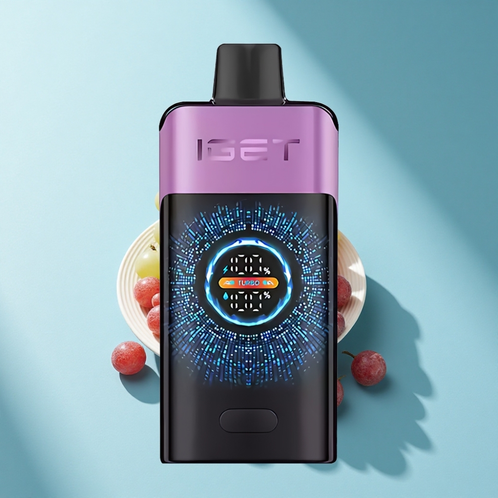 IGET ONE 12000 Puffs Disposable Vape with 2700mAh Battery & Dual Mesh Coil - Chupa Chups Grape