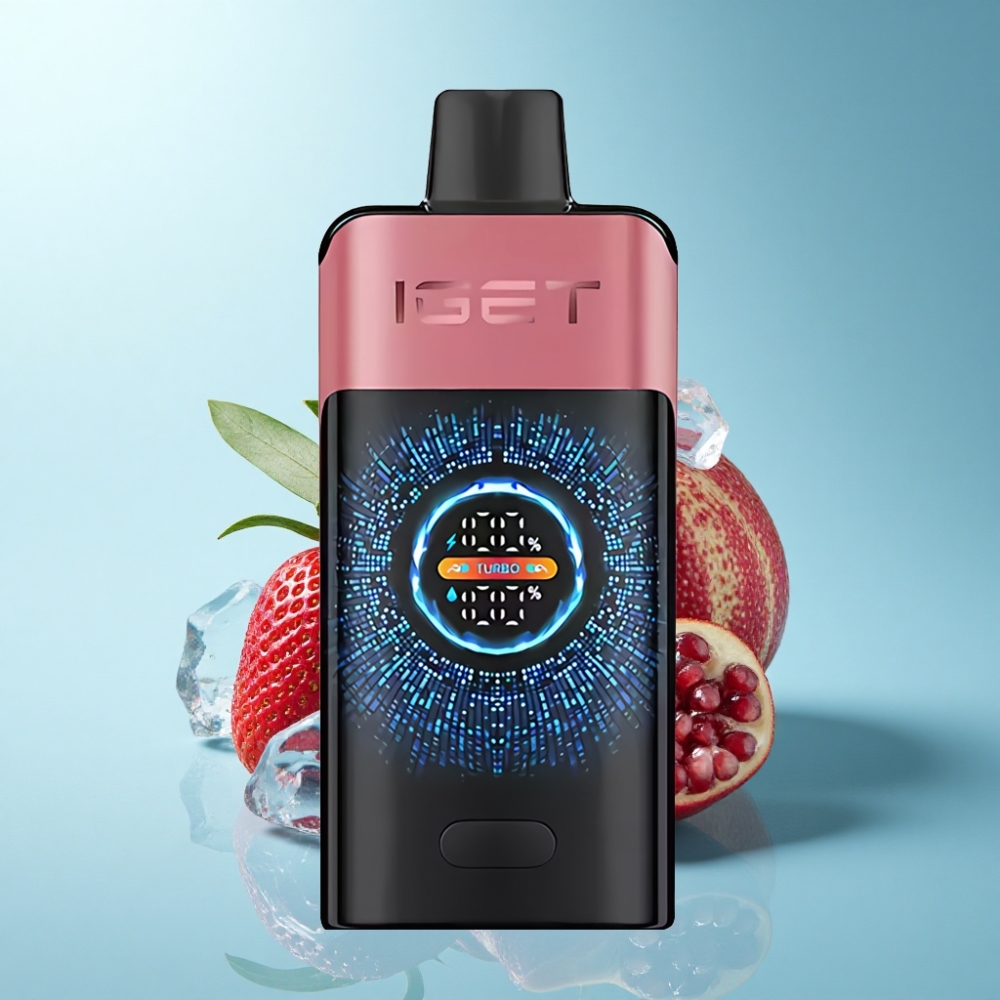 IGET ONE 12000 Puffs Disposable Vape with 2700mAh Battery & Dual Mesh Coil - Strawberry Pomegranate Ice