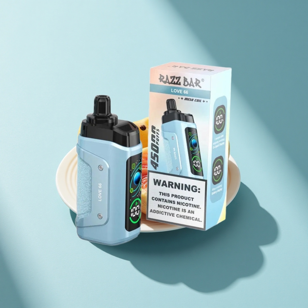 Razz Bar 45000 Puffs 1.0 Ohm Mesh Adjustable Airflow Love 66 Disposable Vape