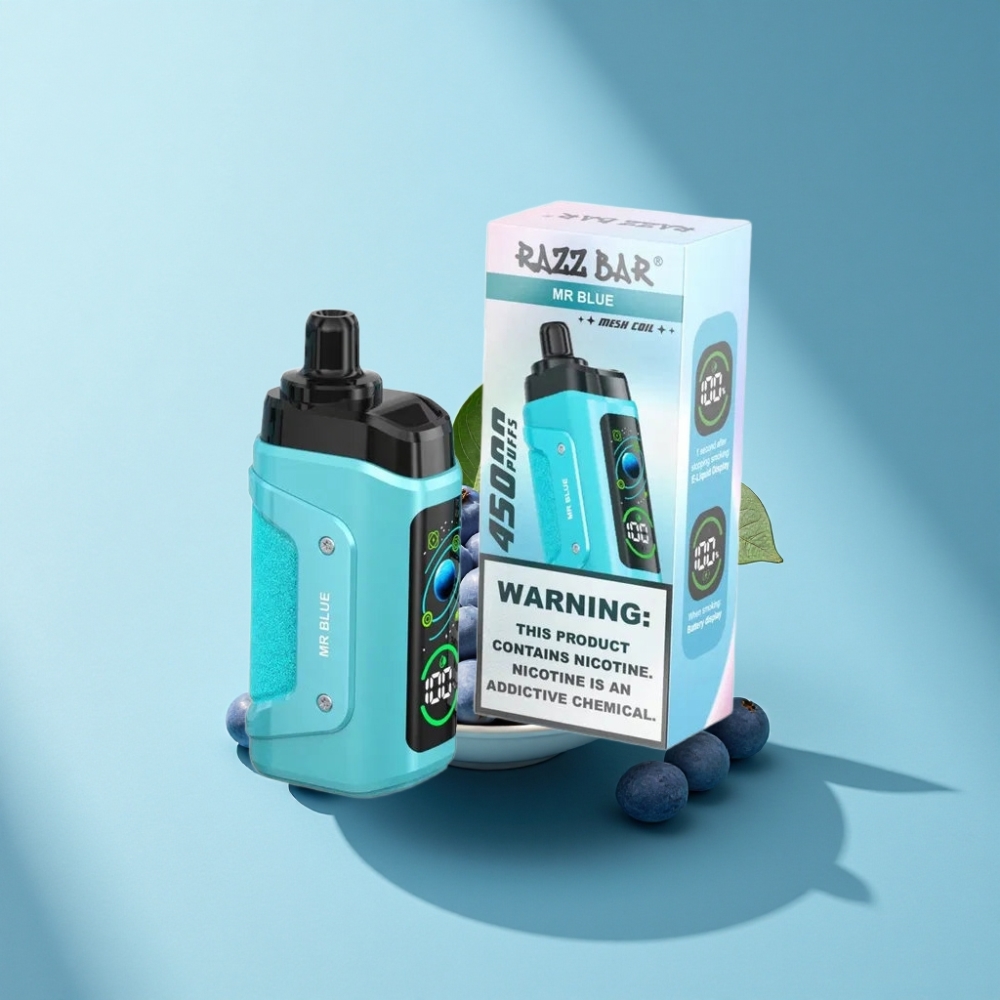 Razz Bar 45000 Puffs Adjustable Airflow Mr Blue Disposable Vape
