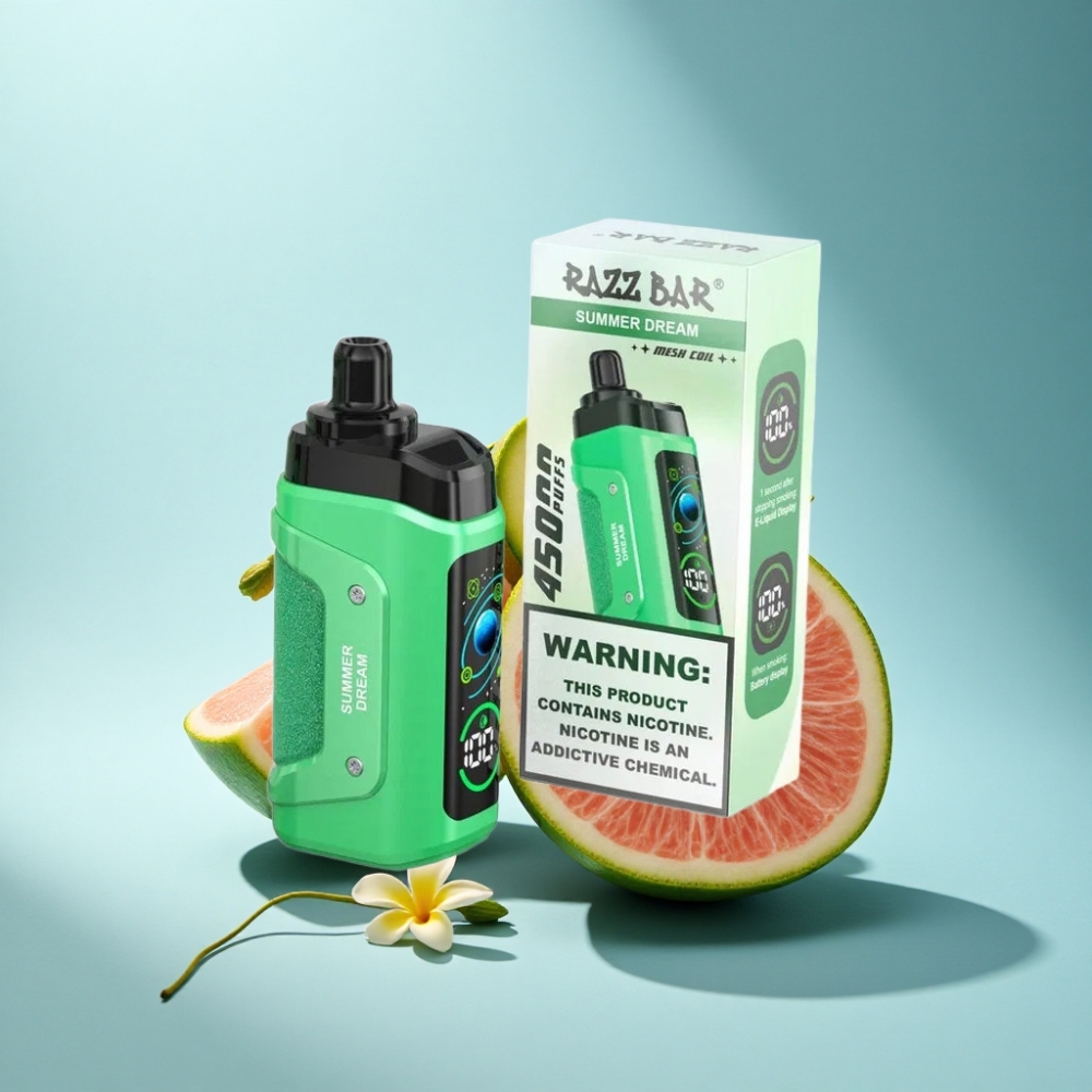 Razz Bar 45000 Puffs Adjustable Airflow Rechargeable Disposable Vape Summer Dream