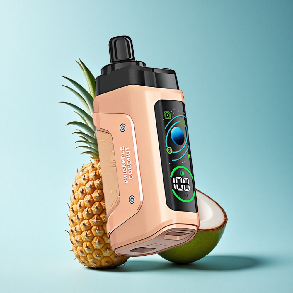 Razz Bar 45000 Puffs Disposable Vape Pineapple Coconut with Adjustable Airflow & Mesh Coil