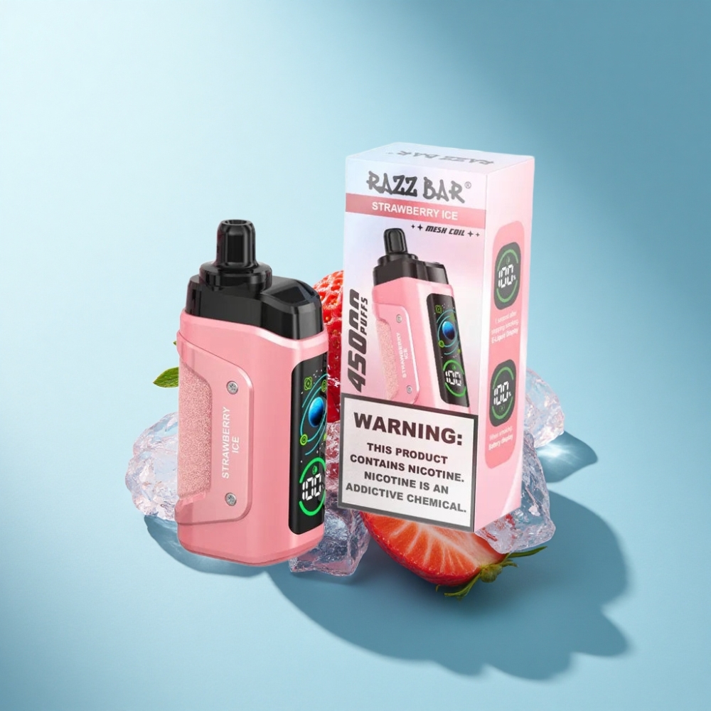 Razz Bar 45000 Puffs Strawberry Ice Mesh Disposable Vape