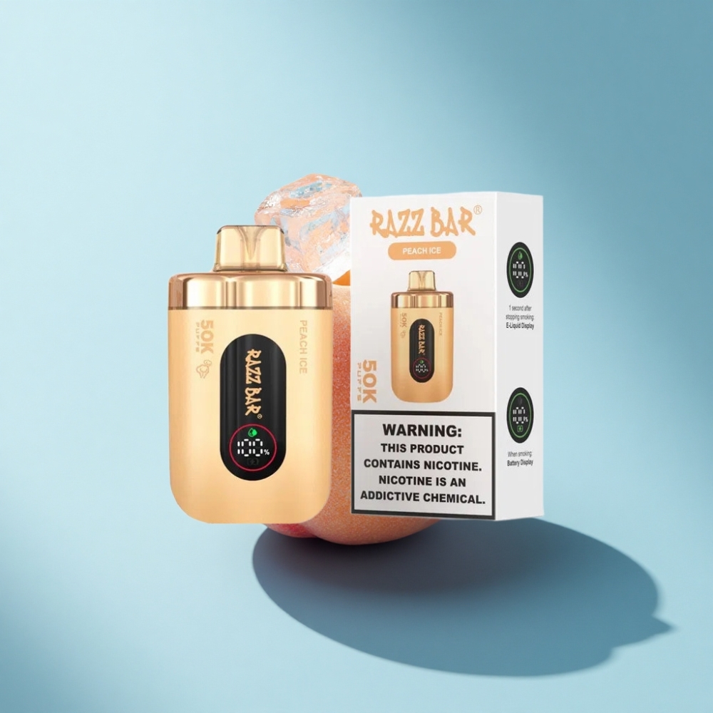 Razz Bar 50K Puffs Disposable Vape Peach Ice 1.0 Ohm Mesh 650mAh
