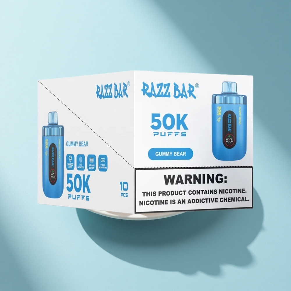 Razz Bar 50K Puffs Gummy Bear Disposable Vape 1.0 Ohm Mesh 650mAh