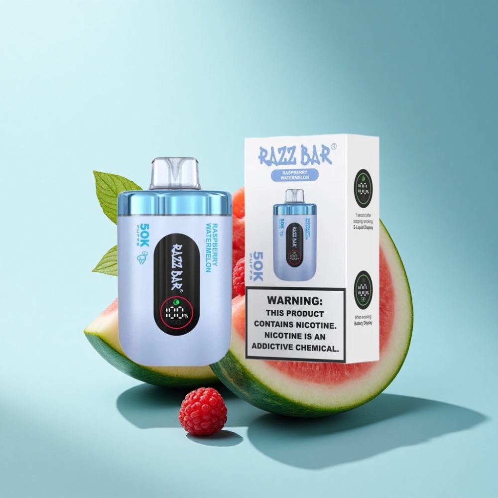 Razz Bar 50K Puffs Raspberry Watermelon Rechargeable Disposable Vape