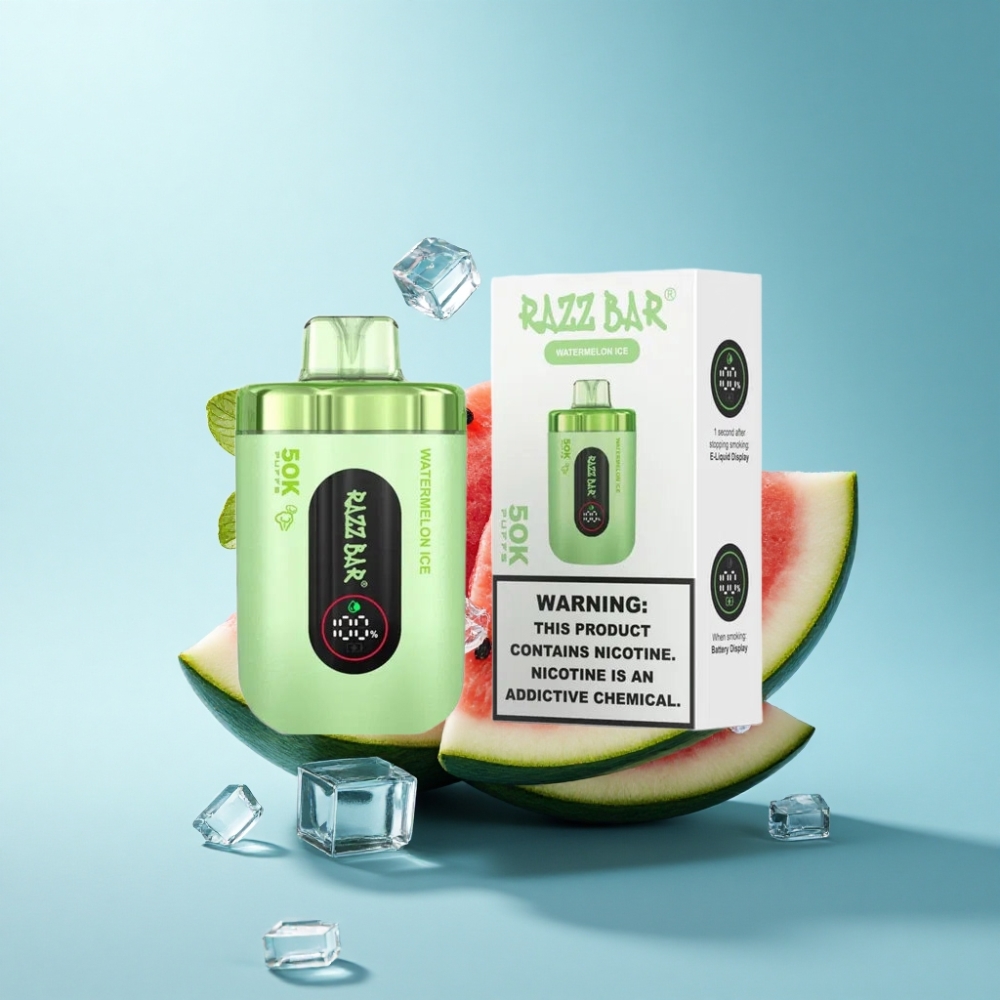 Razz Bar 50K Puffs Rechargeable Watermelon Ice Disposable Vape