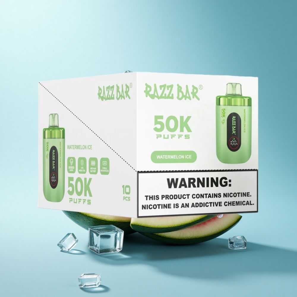 Razz Bar 50K Puffs Rechargeable Watermelon Ice Disposable Vape