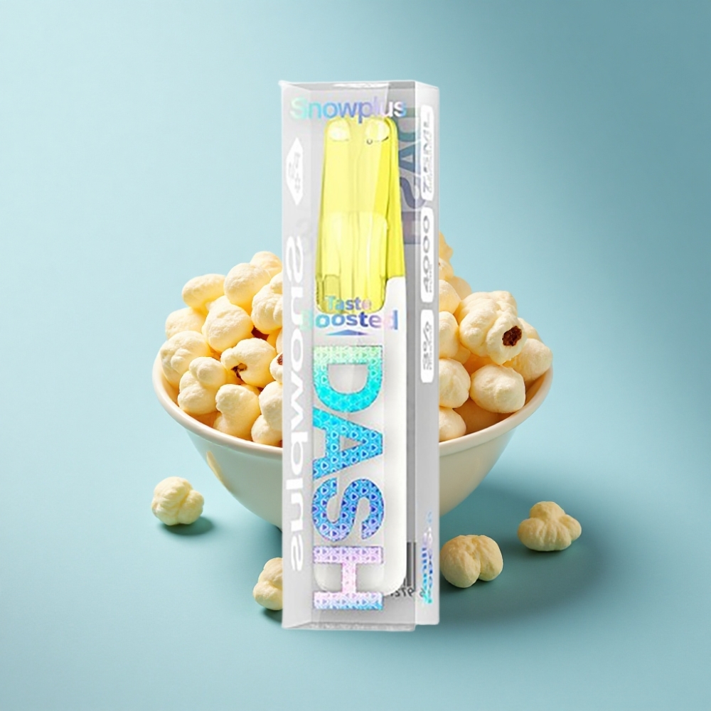 Snowplus Dash 4000 Puffs Ceramic Disposable Device Vanilla Popcorn