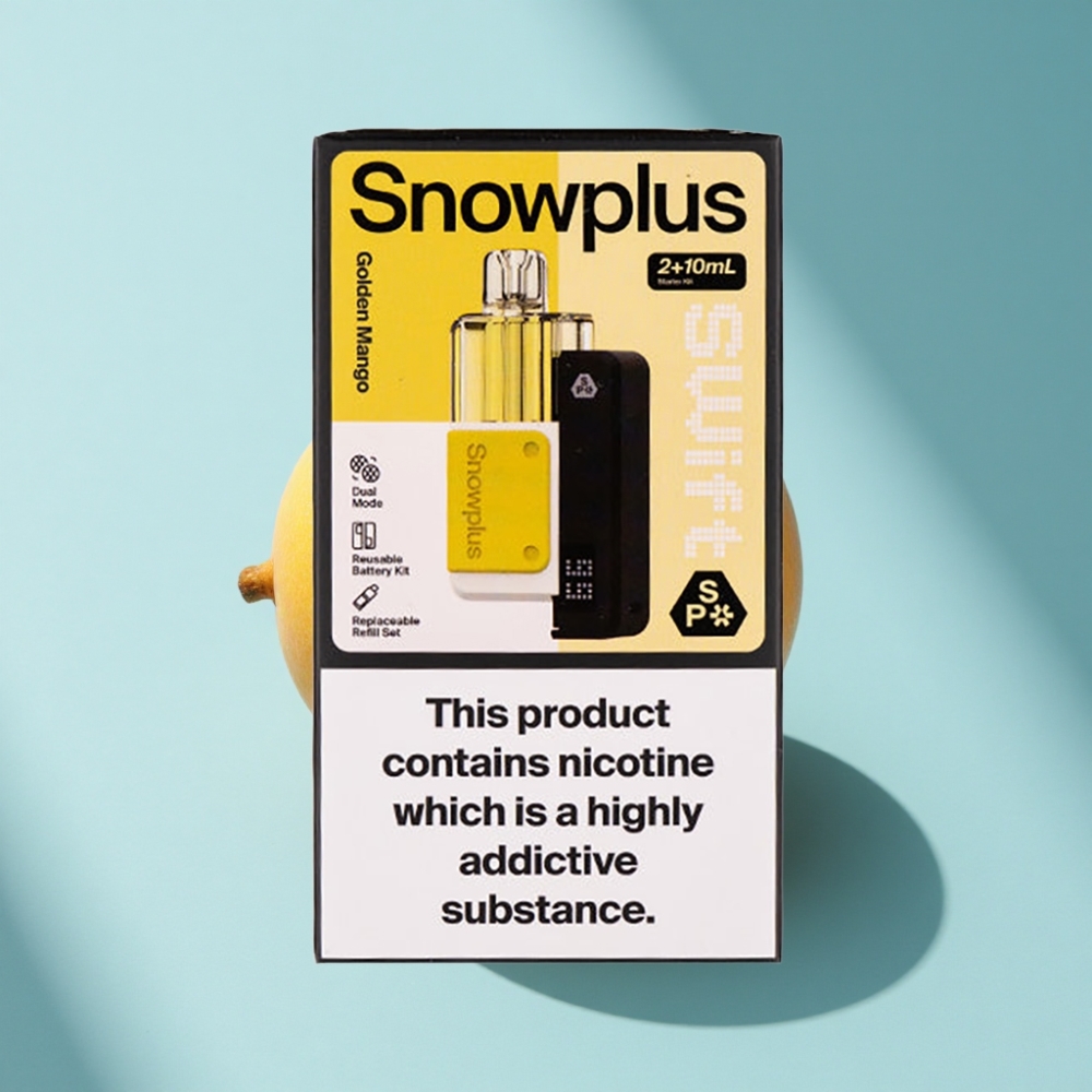 Snowplus Swift 5000 Puffs Dual Mesh Pod Kit – Golden Mango 1000mAh