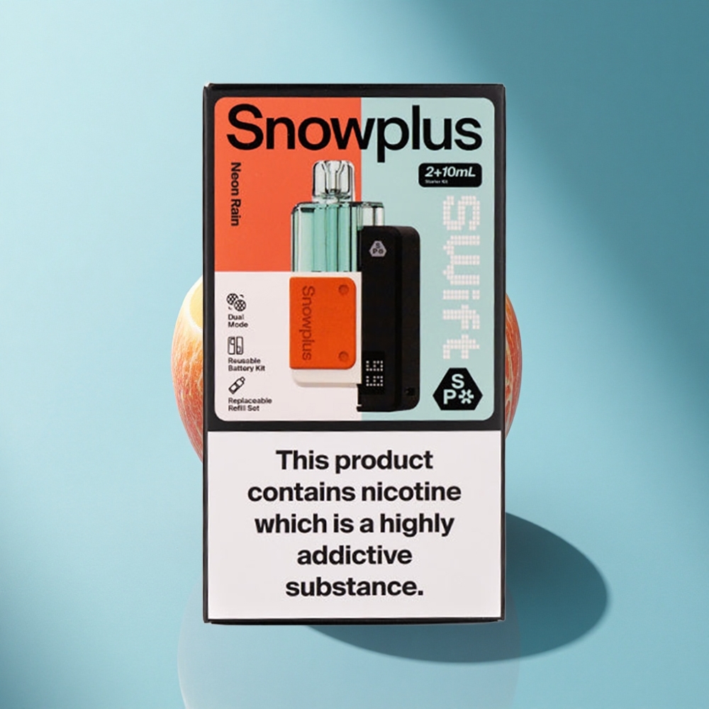 Snowplus Swift 5000 Puffs Dual Mesh Pod Kit Neon Rain 2+10ml 2% Nicotine