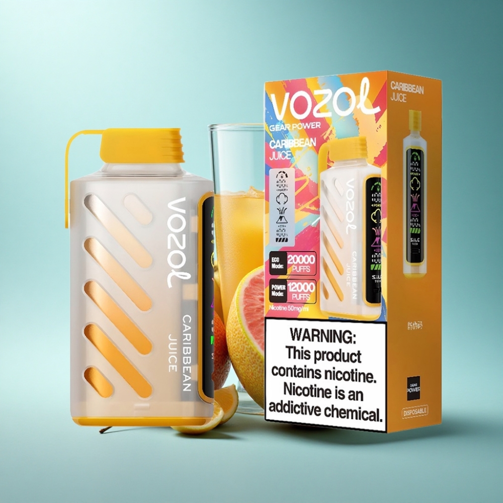 VOZOL Gear Power 20000 Puffs Caribbean Juice Dual Mesh 20mL Disposable Vape