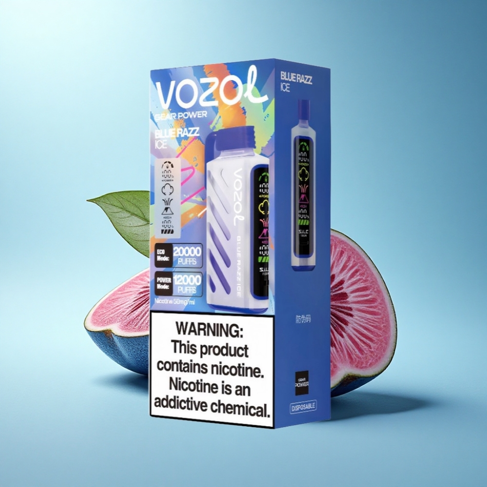 VOZOL Gear Power 20000 Puffs Dual Mesh Blue Razz Ice Disposable Vape