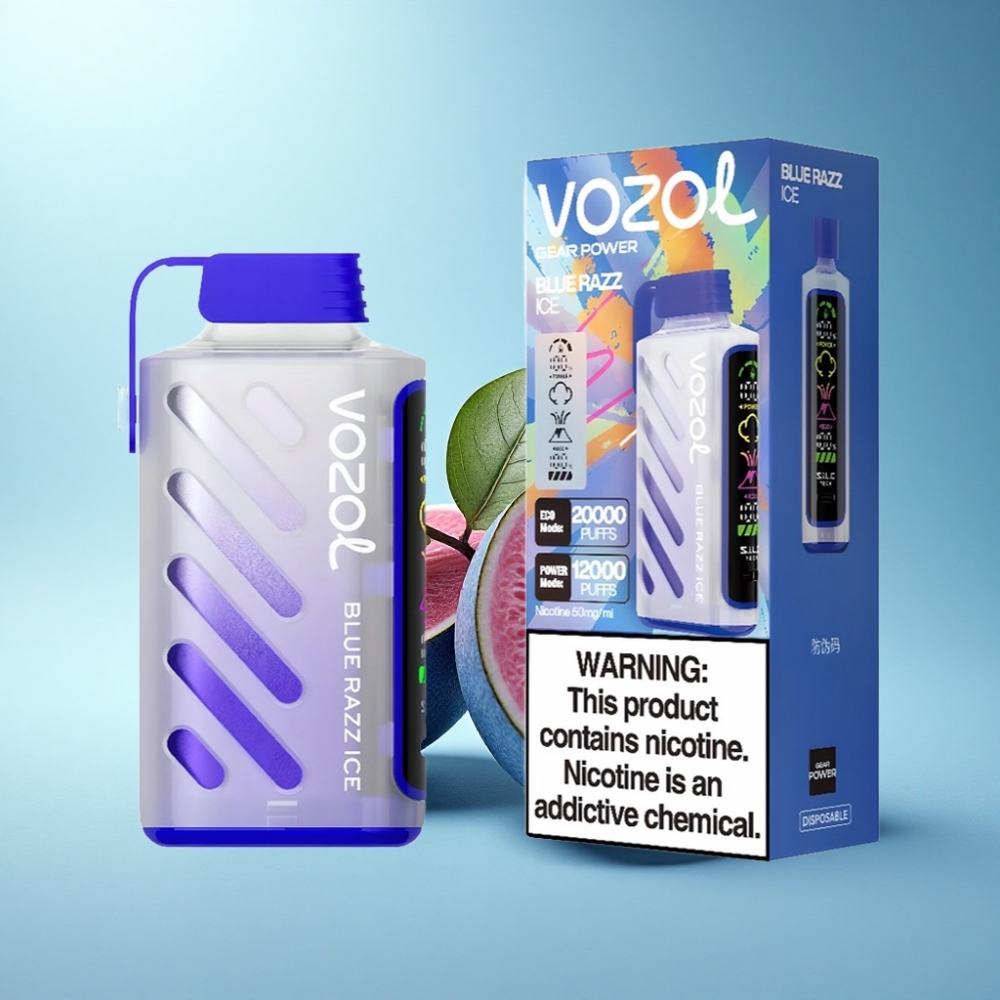 VOZOL Gear Power 20000 Puffs Dual Mesh Blue Razz Ice Disposable Vape