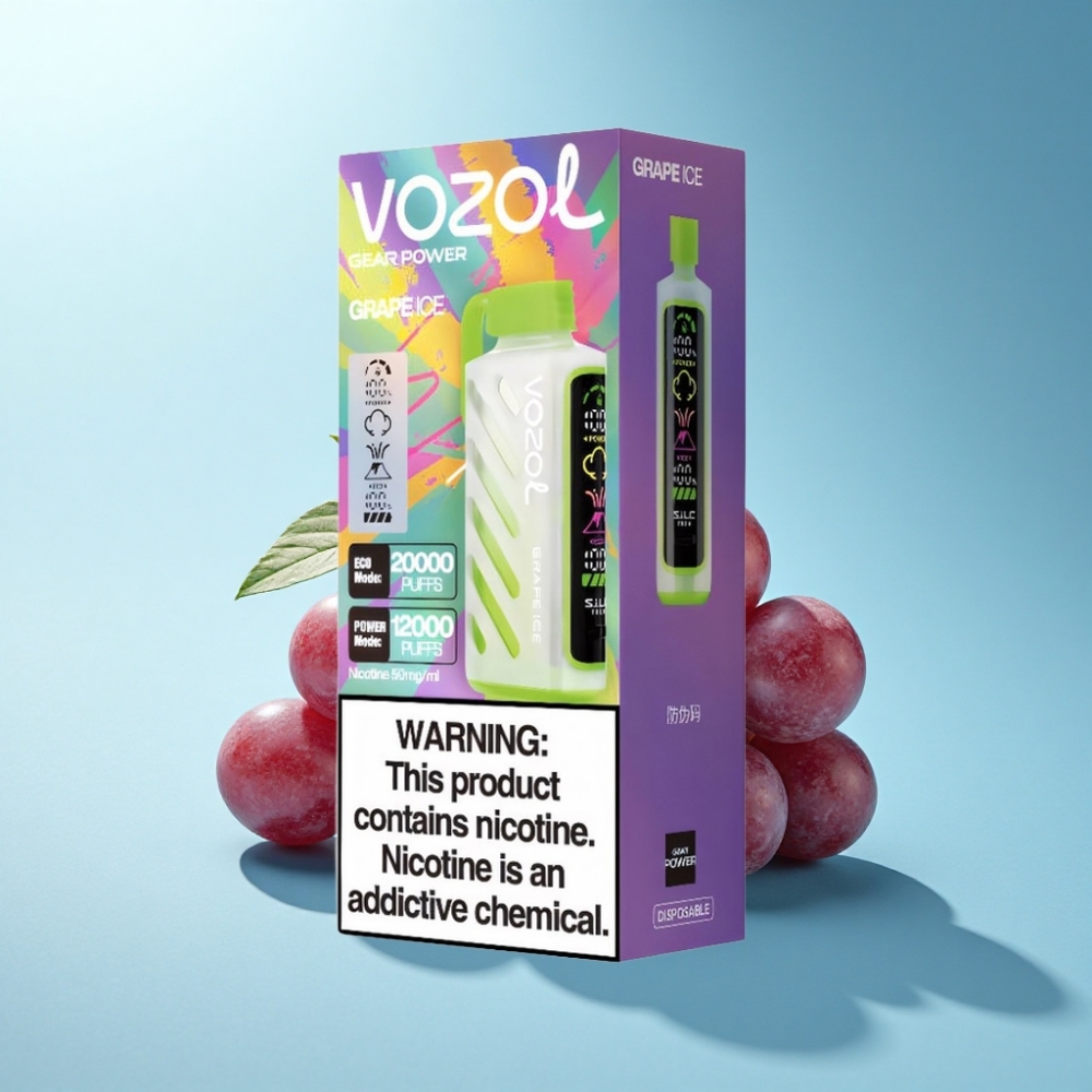 VOZOL Gear Power 20000 Puffs Dual Mesh Grape Ice Disposable Vape