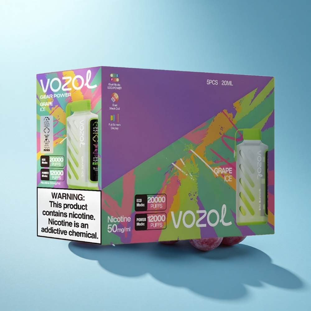 VOZOL Gear Power 20000 Puffs Dual Mesh Grape Ice Disposable Vape