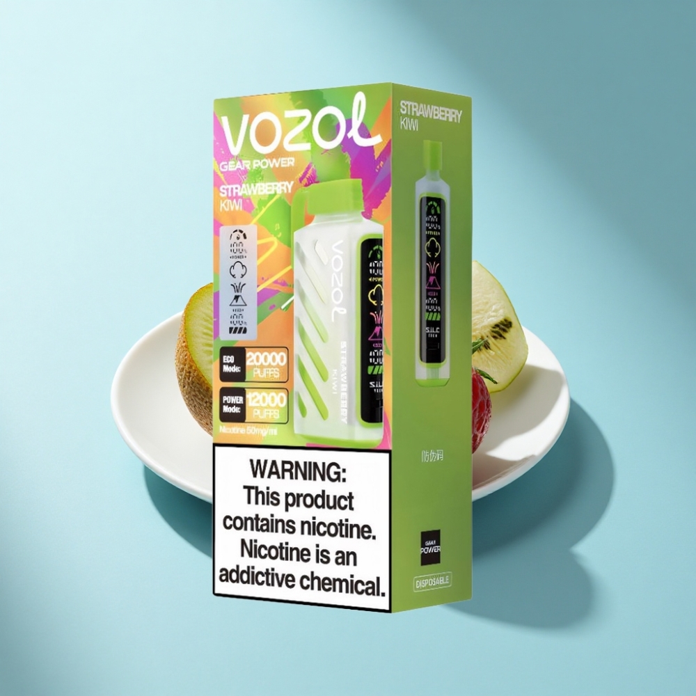 VOZOL Gear Power 20000 Puffs S.i.L.C. Tech Dual Mesh Coil Strawberry Kiwi