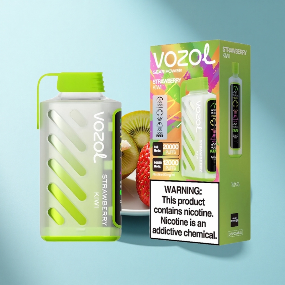 VOZOL Gear Power 20000 Puffs S.i.L.C. Tech Dual Mesh Coil Strawberry Kiwi