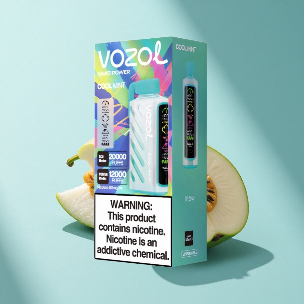 VOZOL Gear Power 20000 Puffs S.i.L.C. Tech Dual Mesh Cool Mint Disposable Vape