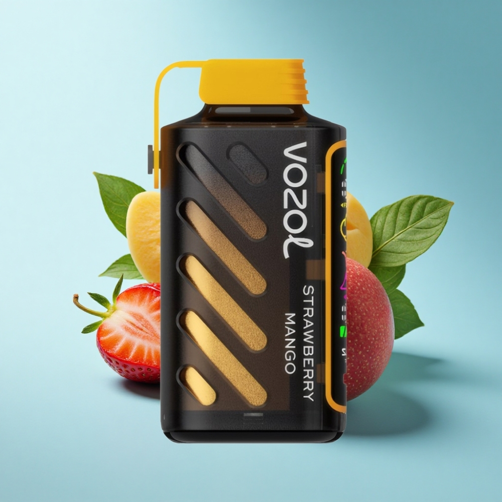 VOZOL Gear Power 20000 Puffs Strawberry Mango Disposable Vape with Dual Mesh Coil & Full Screen Display