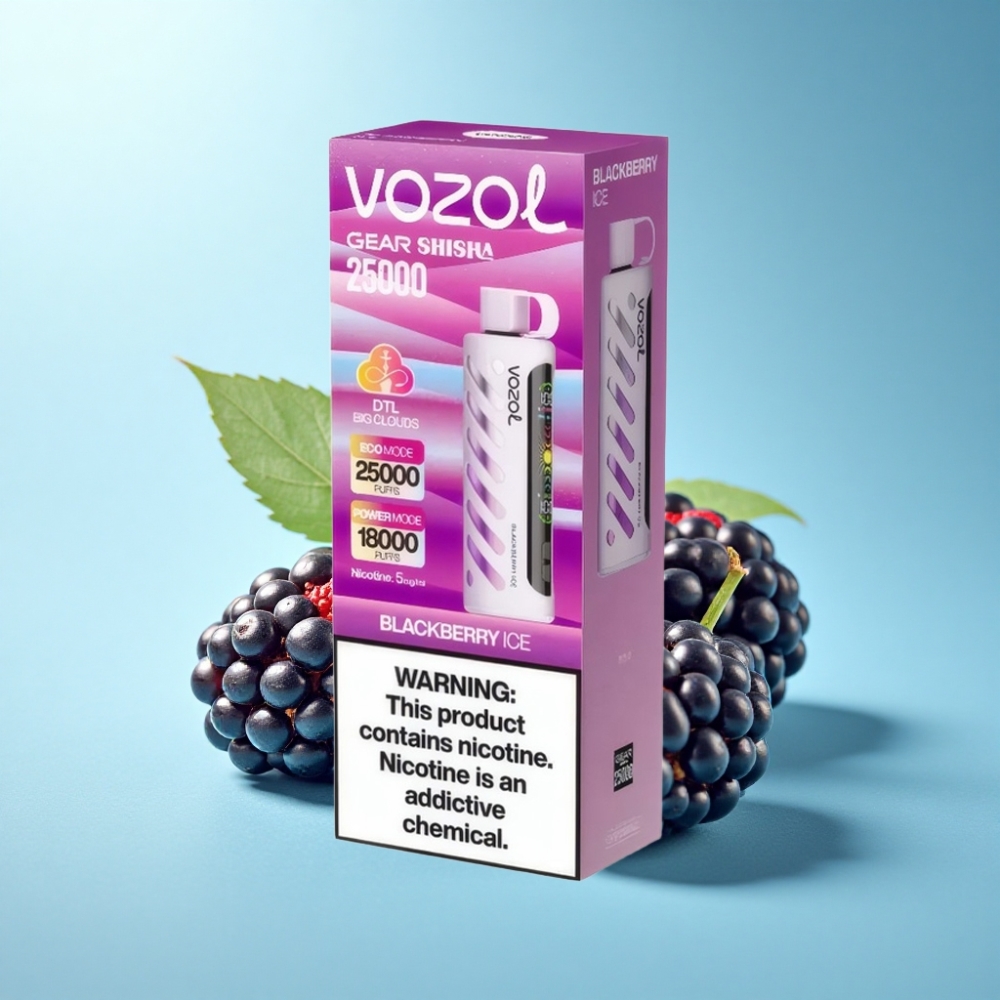 VOZOL Gear Shisha 25000 Puffs Disposable Vape Blackberry Ice Dual Mesh 1000mAh