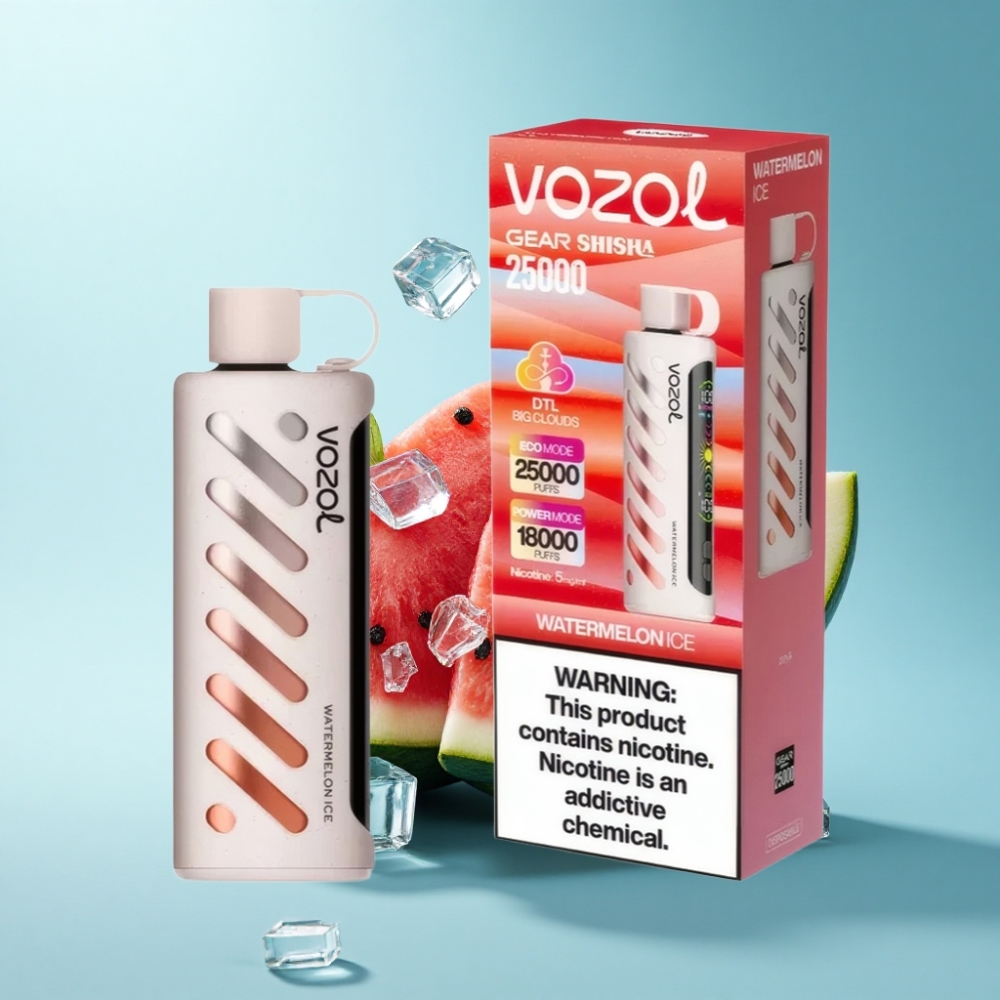 VOZOL Gear Shisha 25000 Puffs Disposable Vape Dual Mesh Watermelon Ice 5mg