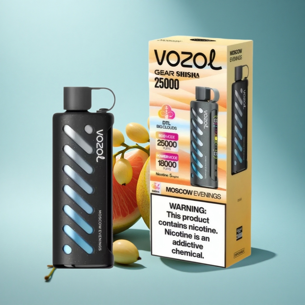 VOZOL Gear Shisha 25000 Puffs Disposable Vape - Moscow Evenings, Dual Mesh, 5mg Nicotine