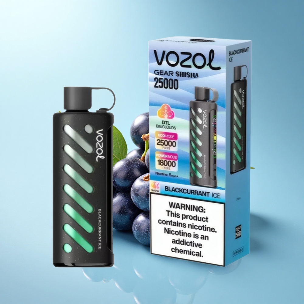 VOZOL Gear Shisha 25000 Puffs Dual Mesh Blackcurrant Ice Disposable Vape