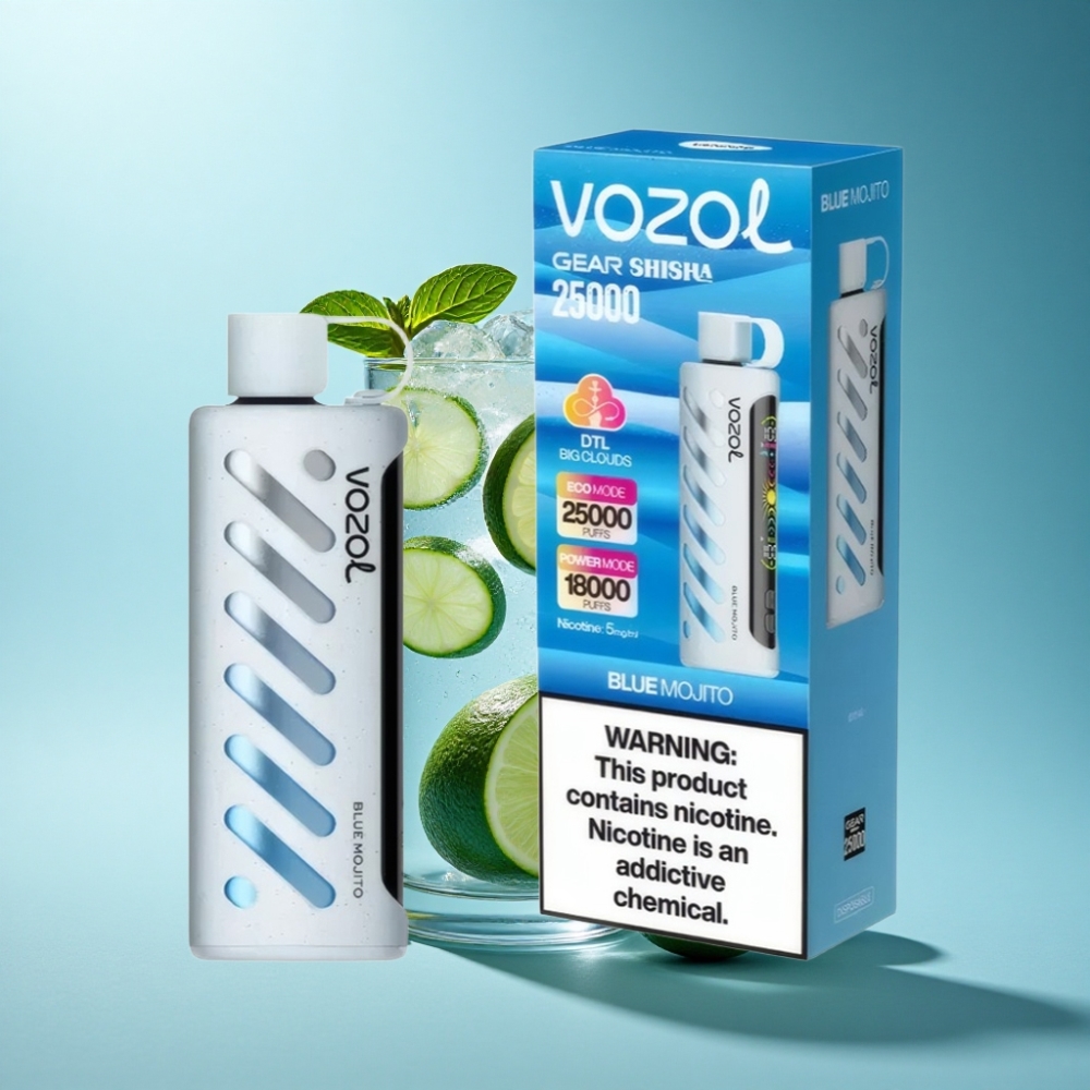 VOZOL Gear Shisha 25000 Puffs Dual Mesh Blue Mojito Disposable Vape