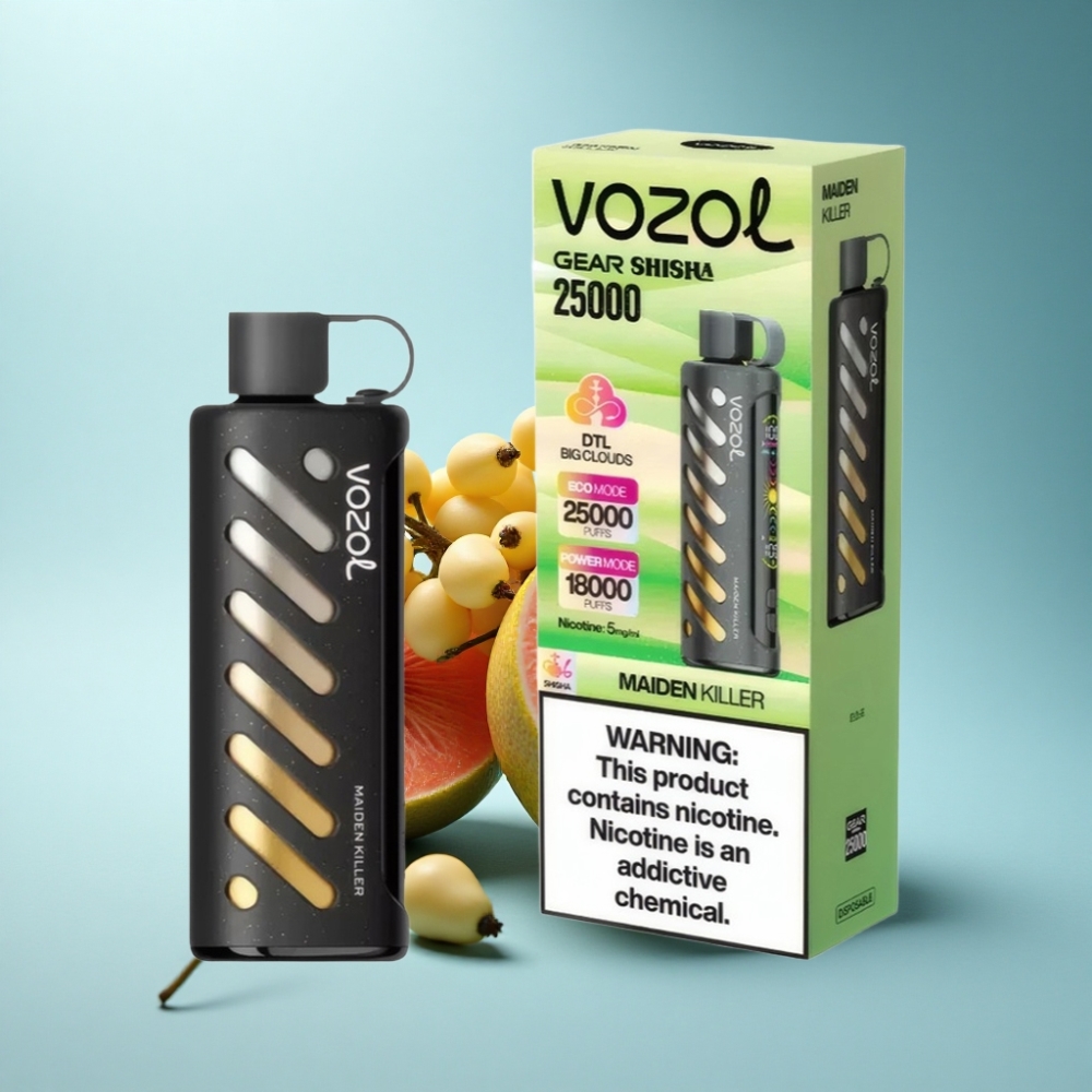 VOZOL Gear Shisha 25000 Puffs Dual Mesh Disposable Vape Maiden Killer 5mg