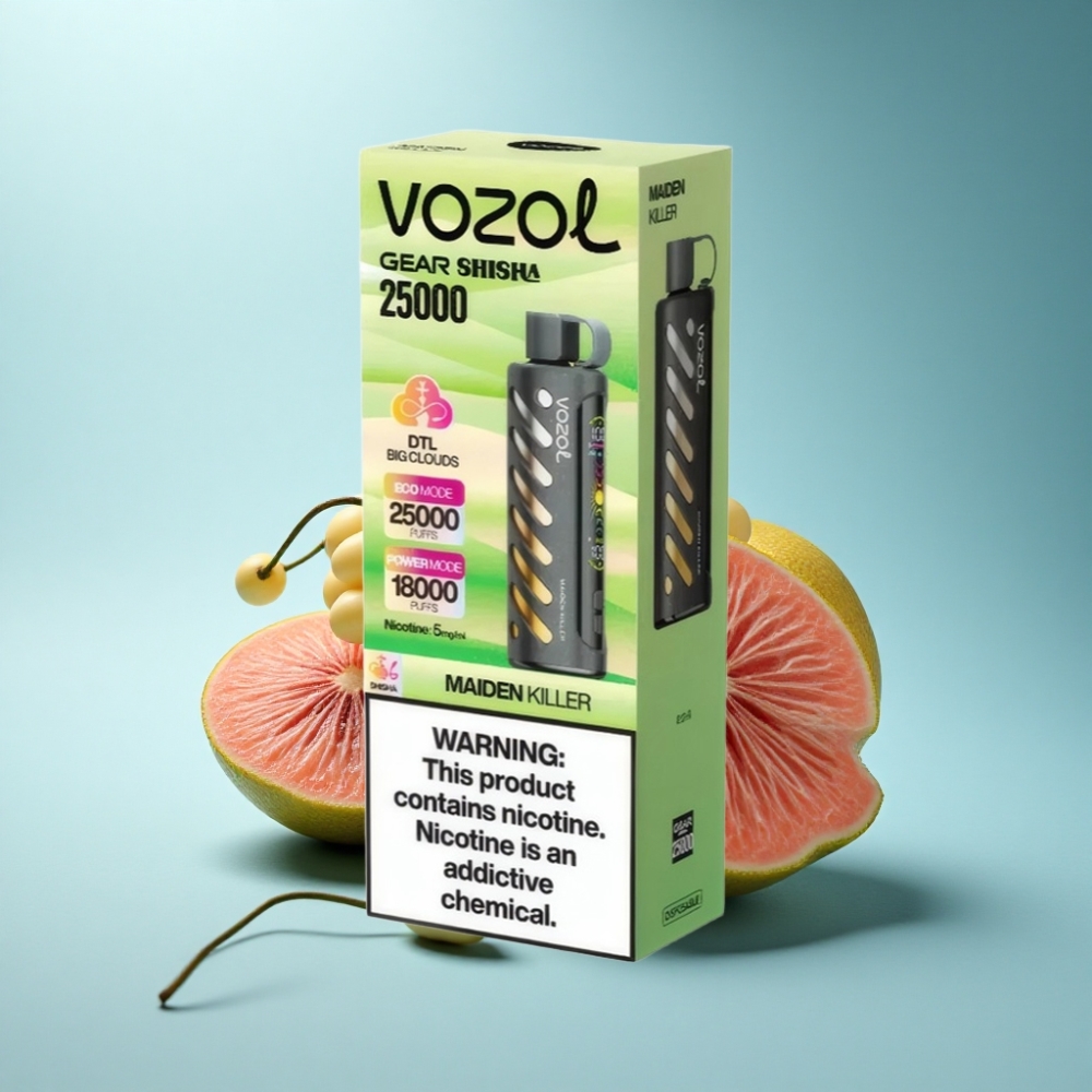 VOZOL Gear Shisha 25000 Puffs Dual Mesh Disposable Vape Maiden Killer 5mg