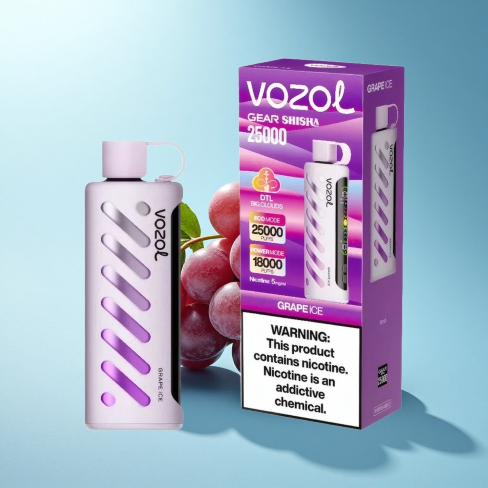VOZOL Gear Shisha 25000 Puffs Dual Mesh Grape Ice Disposable Vape