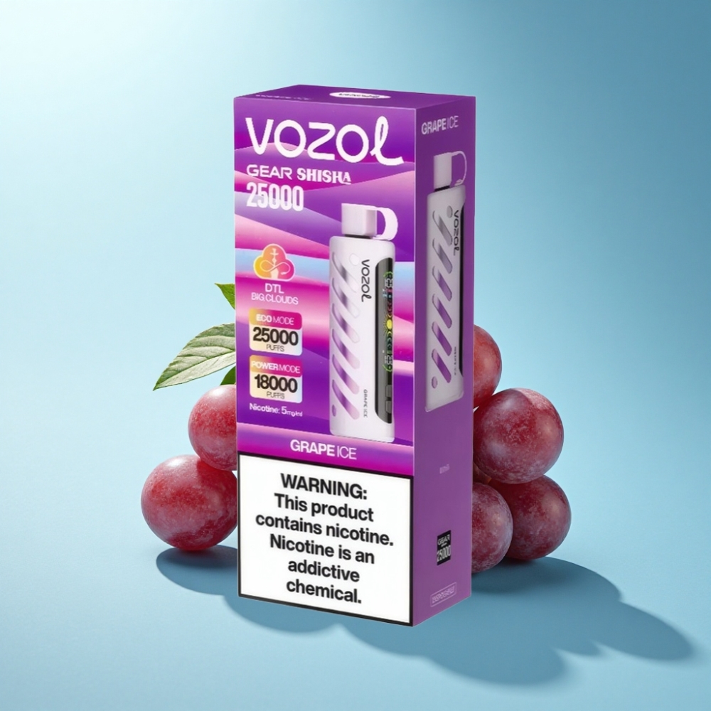 VOZOL Gear Shisha 25000 Puffs Dual Mesh Grape Ice Disposable Vape