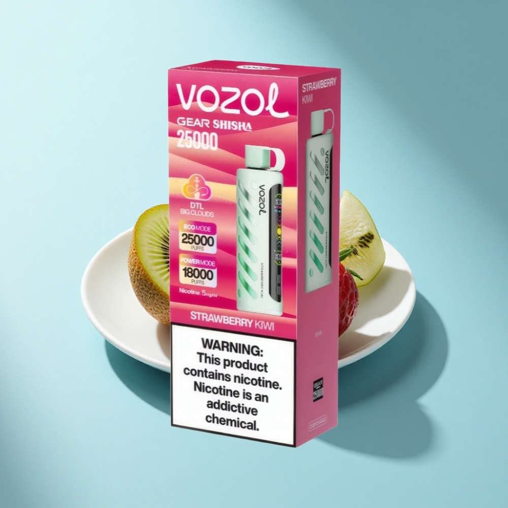 VOZOL Gear Shisha 25000 Puffs Dual Mesh Strawberry Kiwi Disposable Vape