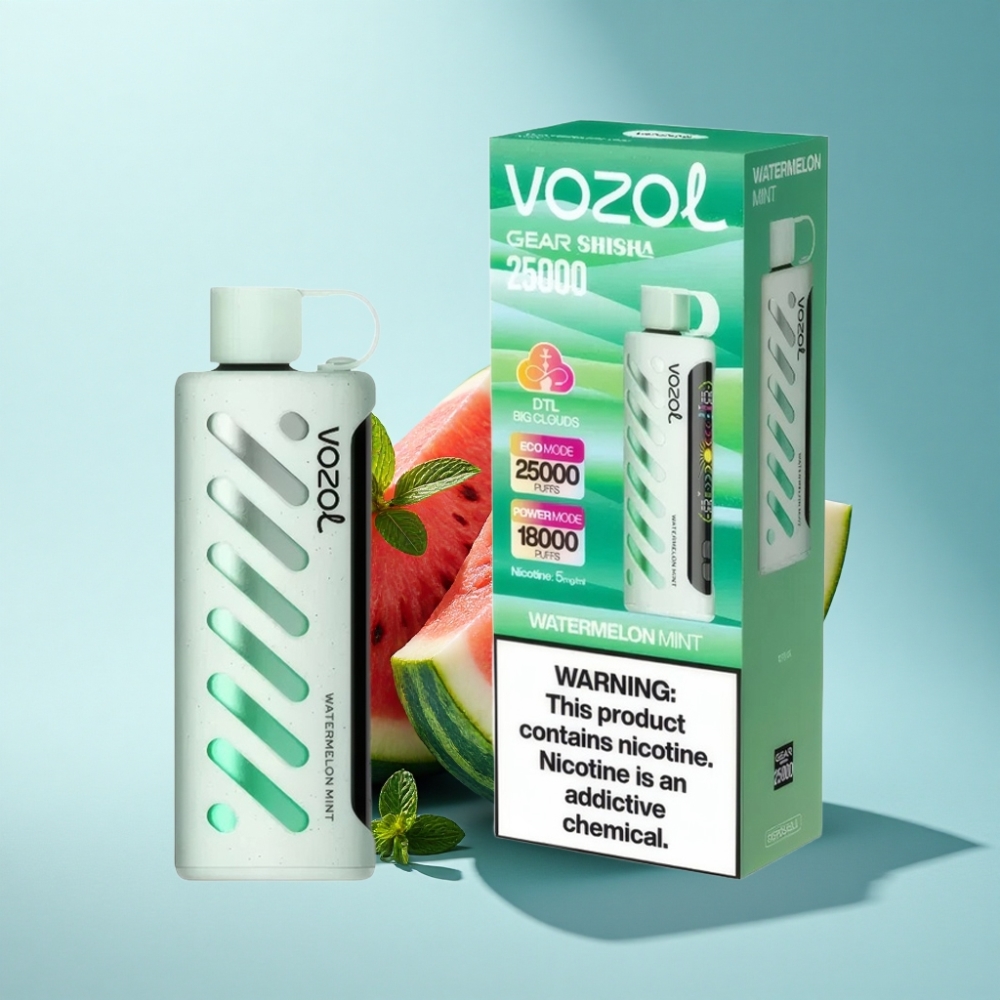 VOZOL Gear Shisha 25000 Puffs Dual Mesh Watermelon Mint Disposable Vape