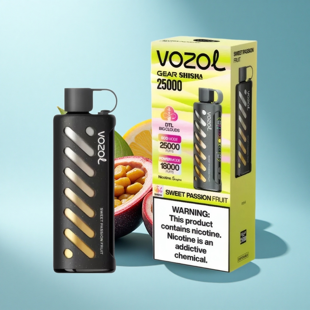 VOZOL Gear Shisha 25000 Puffs Sweet Passion Fruit Dual Mesh 1000mAh