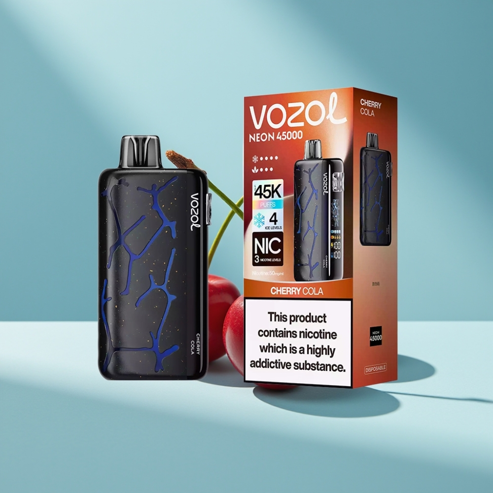 Vozol Neon 45K 45000 Puffs Adjustable Ice Airflow Disposable Vape Cherry Cola