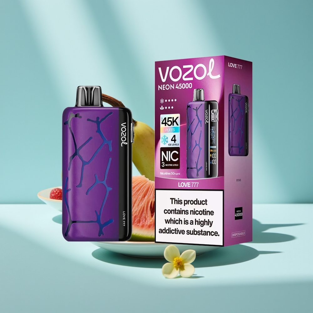 Vozol Neon 45K 45000 Puffs Adjustable Ice Airflow Disposable Vape Love 777