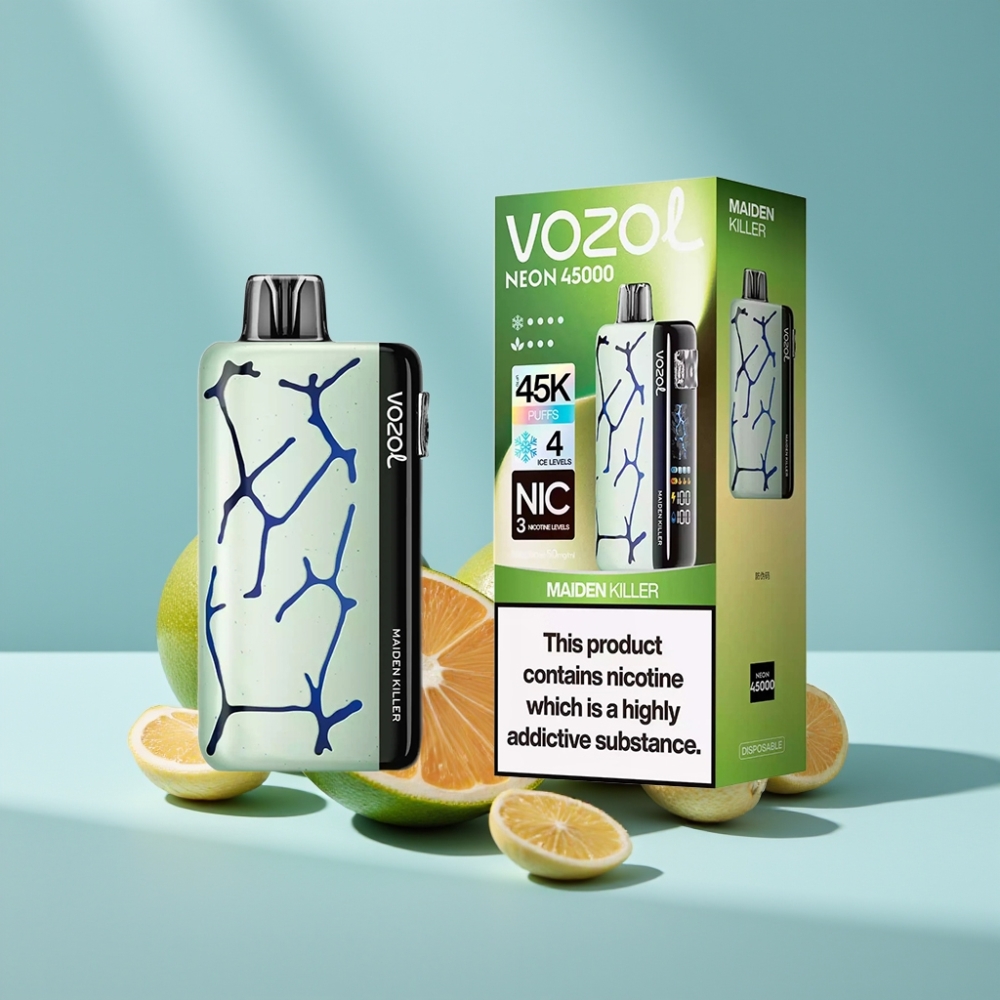 Vozol Neon 45K 45000 Puffs Adjustable Ice & Airflow Disposable Vape Maiden Killer