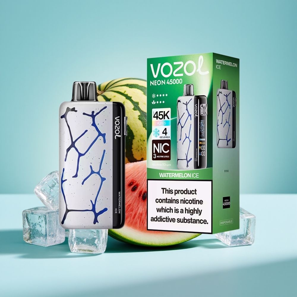 Vozol Neon 45K 45000 Puffs Adjustable Ice Airflow Disposable Vape Watermelon Ice