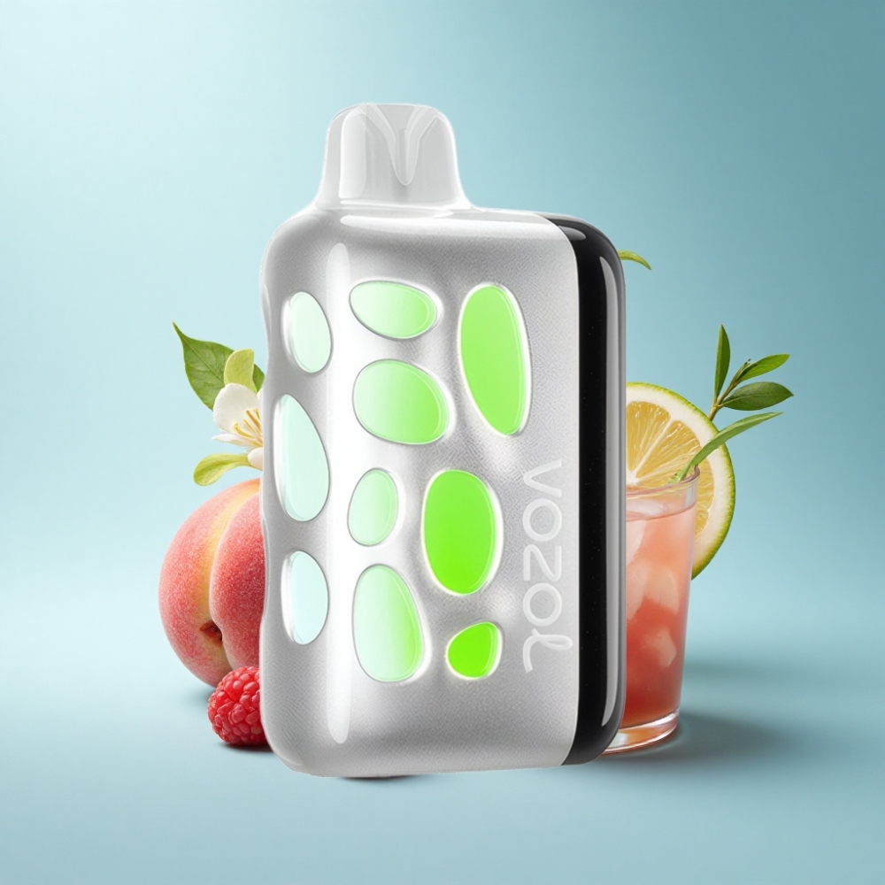 VOZOL RAVE 40000 Disposable Vape Peach Raspberry Lemonade – 270° Glow, Beat-Sync, 80% Fast Charge